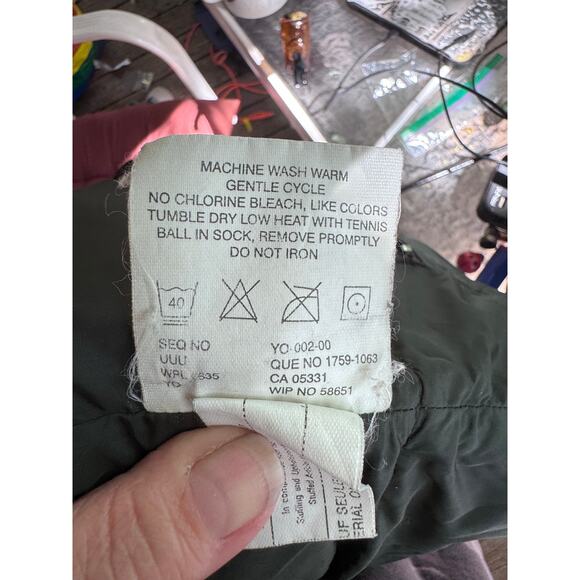 Women's Large Woolrich Forrest Green Puffy Sleeveless Vest Vintage - Picture 5 of 8